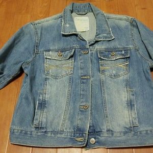 Slightly distressed jean jacket